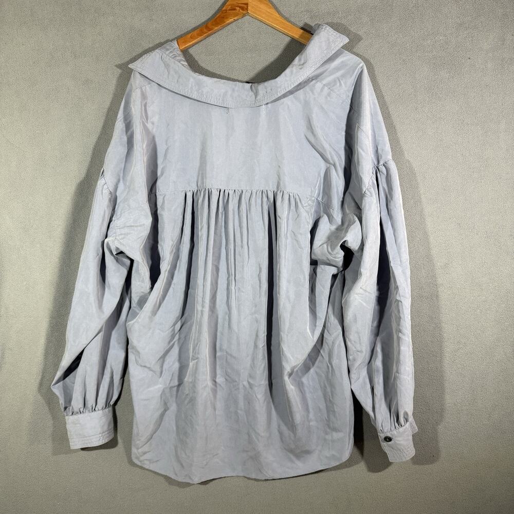 Free People We The Free Love Until Tomorrow Poet Blouse in Sky Size Large - Picture 3 of 8